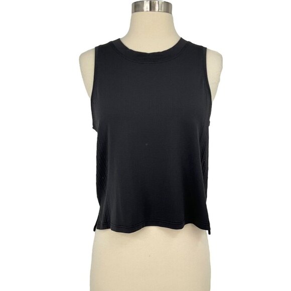 lululemon athletica Tops - Lululemon Train to Be Tank Top Black Size 4 / 6 Sleeveless Mesh Run Gym